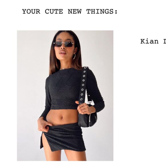 Princess Polly Kian Skirt Set (Black) - Picture 4 of 4